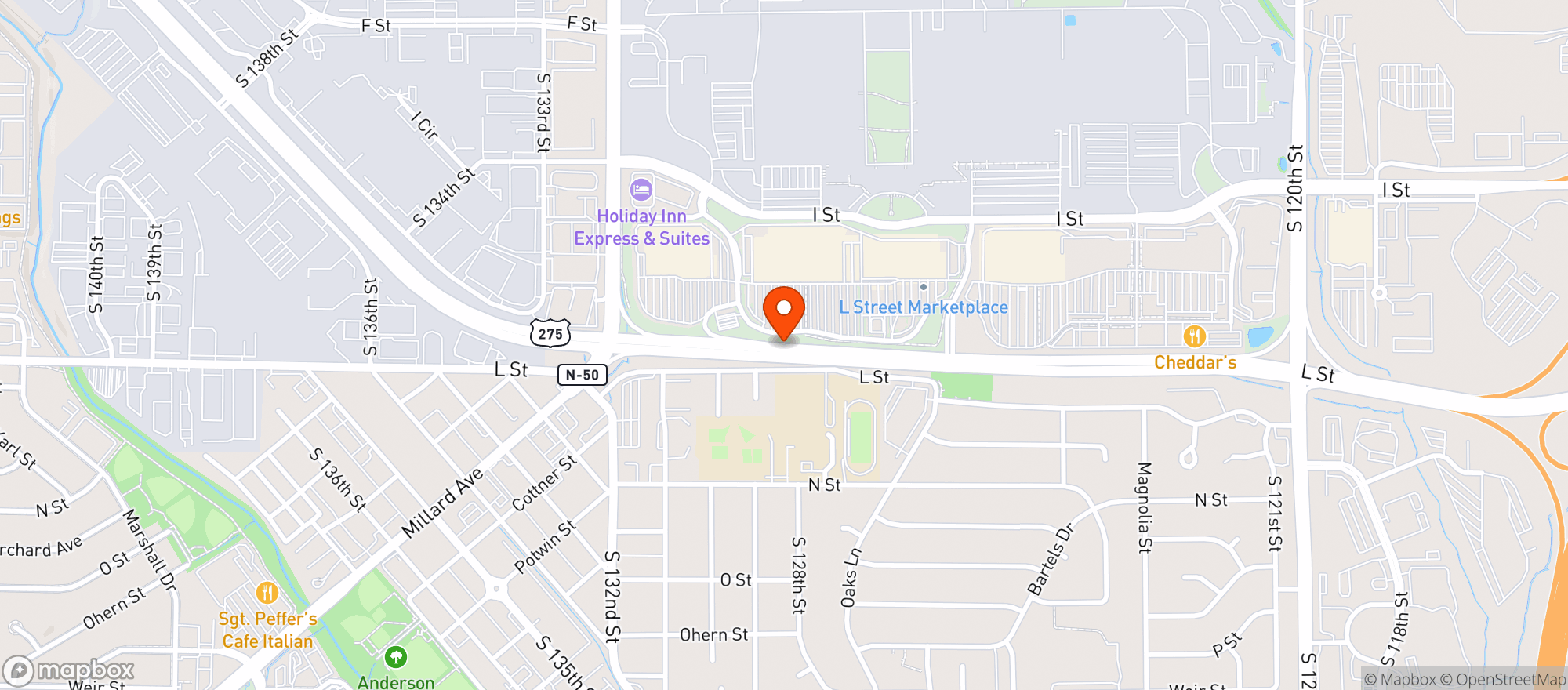 Map showing Sams Club
