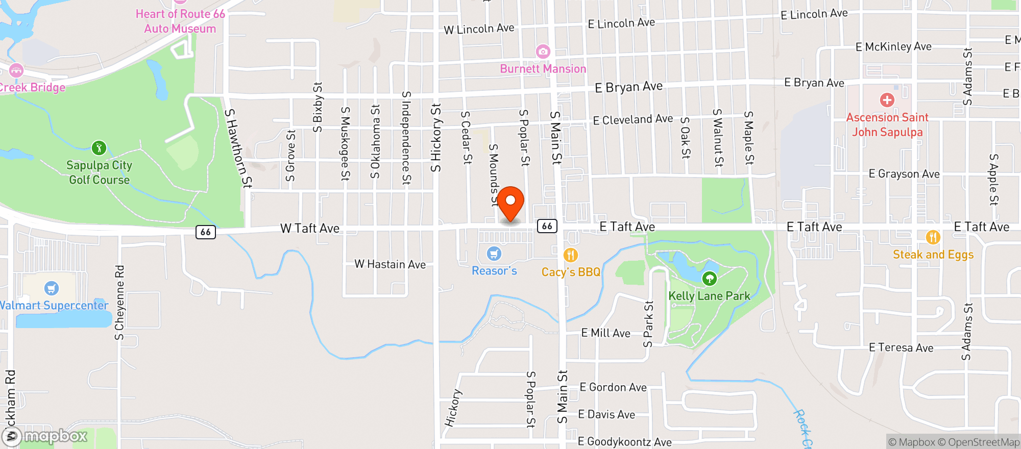 Map showing Reasors