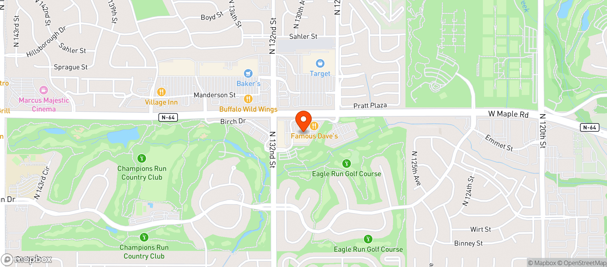 Map showing Walmart Neighborhood Ma #4138