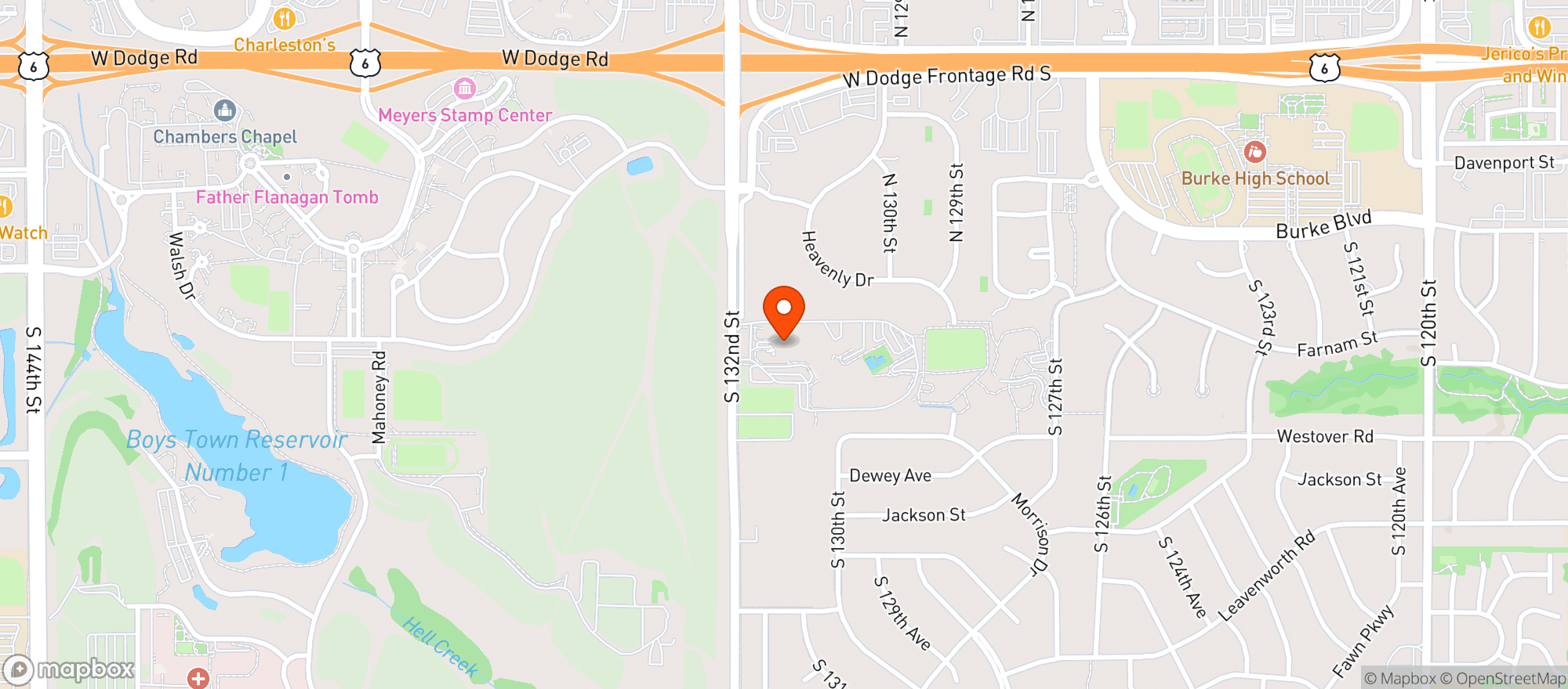 Map showing Rose Blumkin Jewish Home