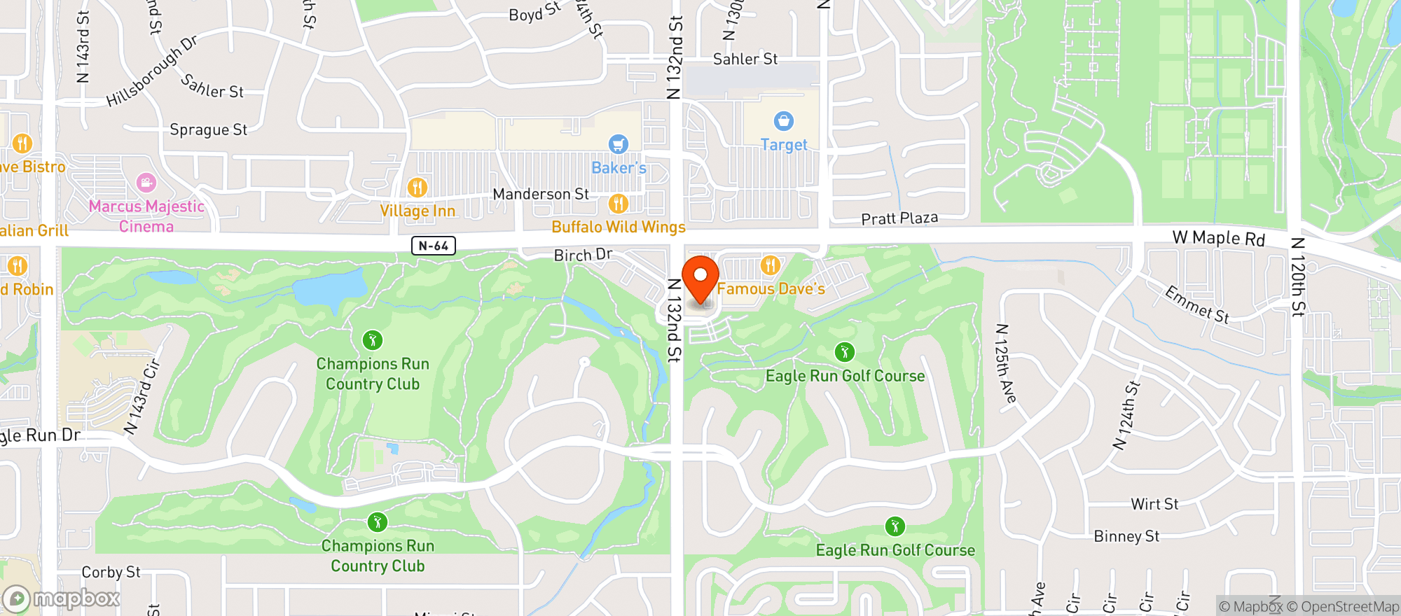 Map showing Gnc - 3654 - Eagle Run Plaza