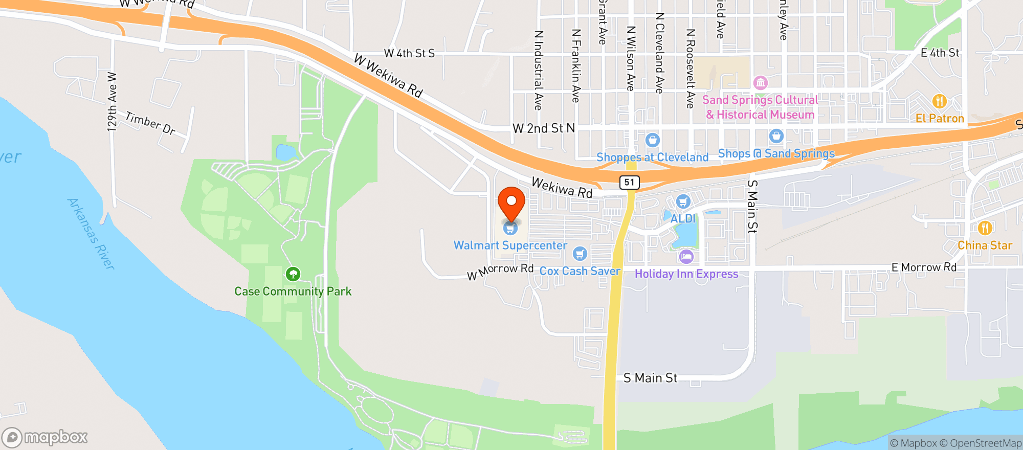 Map showing Walmart Supercenter