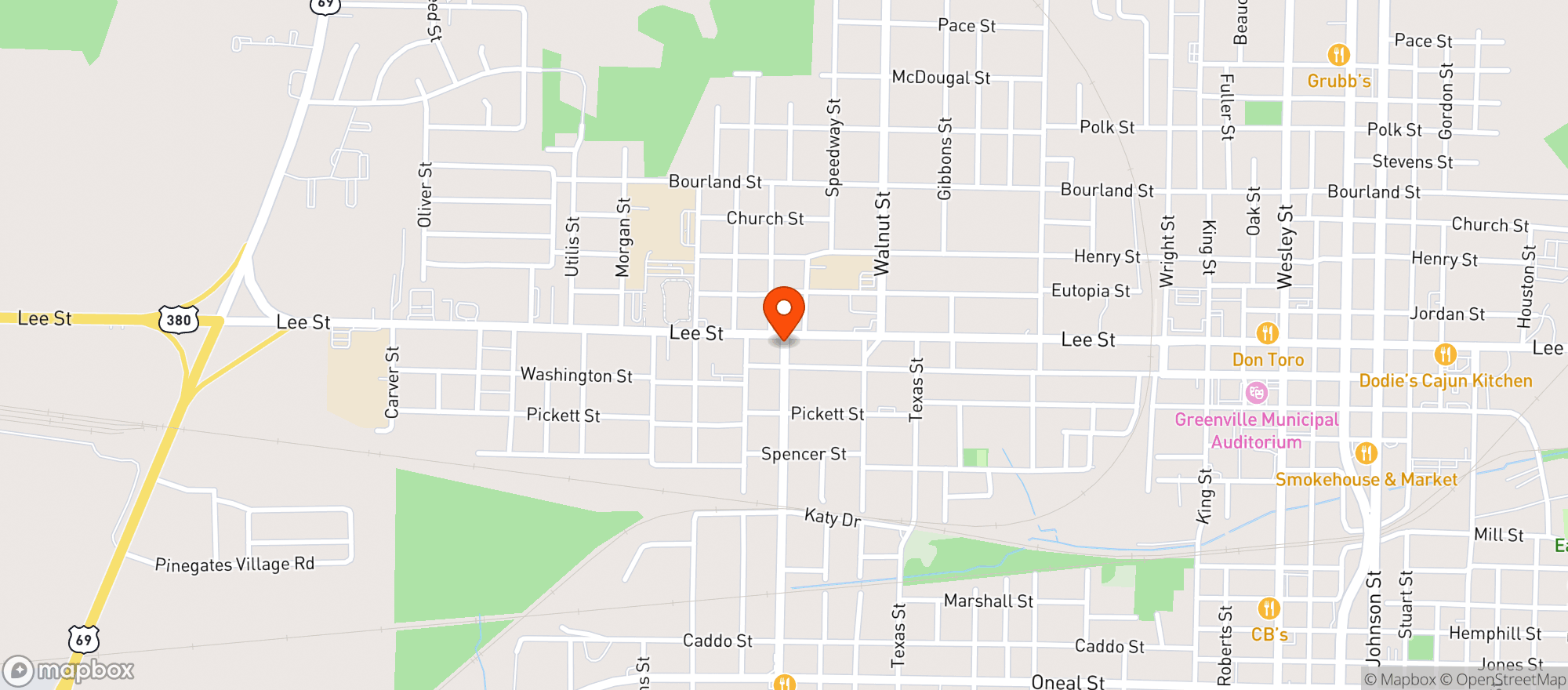 Map showing Sugar Hill Express
