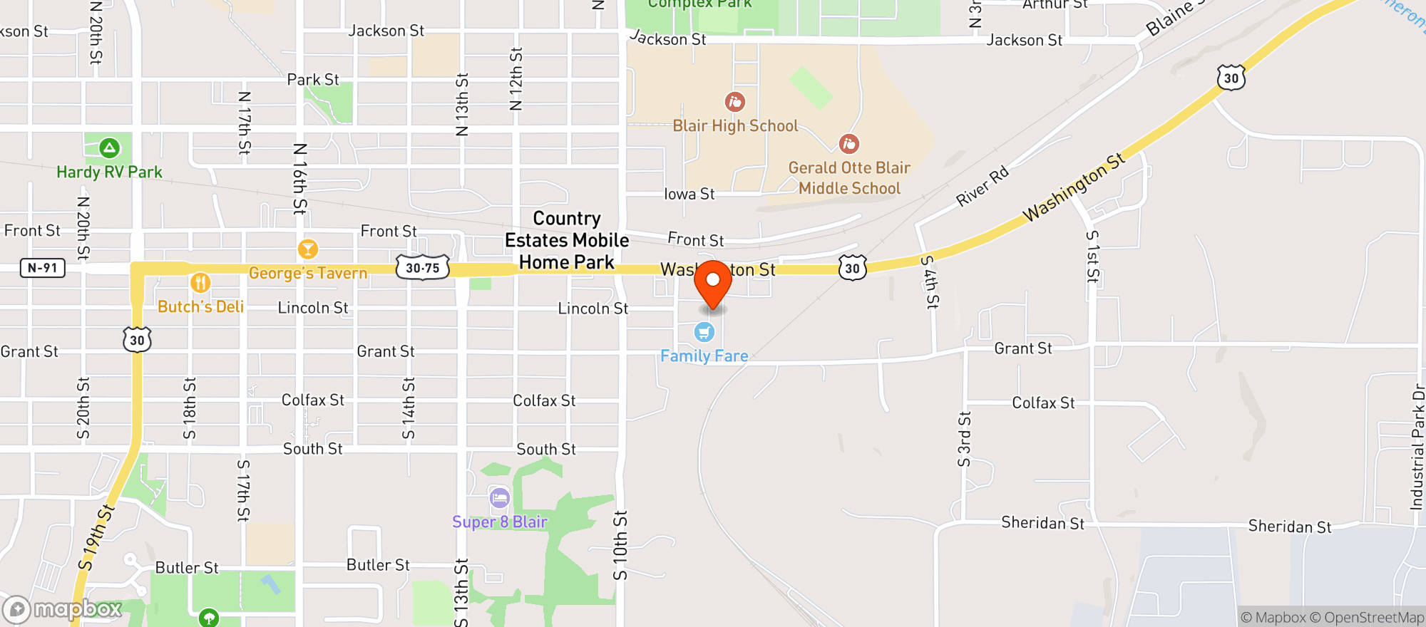 Map showing Lighthouse Bar & Grill