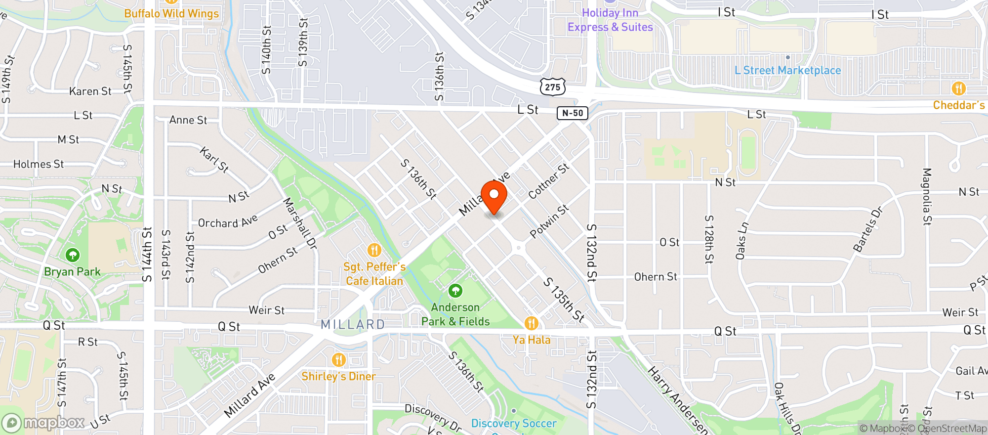 Map showing Brick Street Tavern