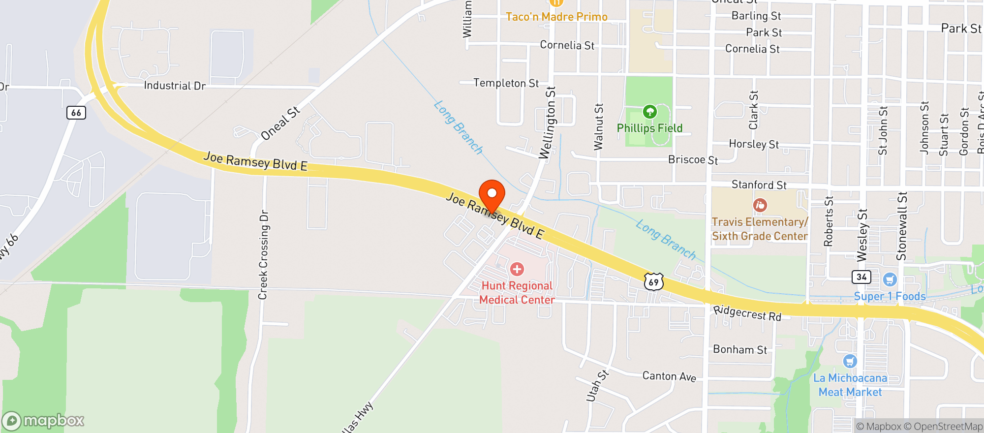 Map showing Sunny Valley