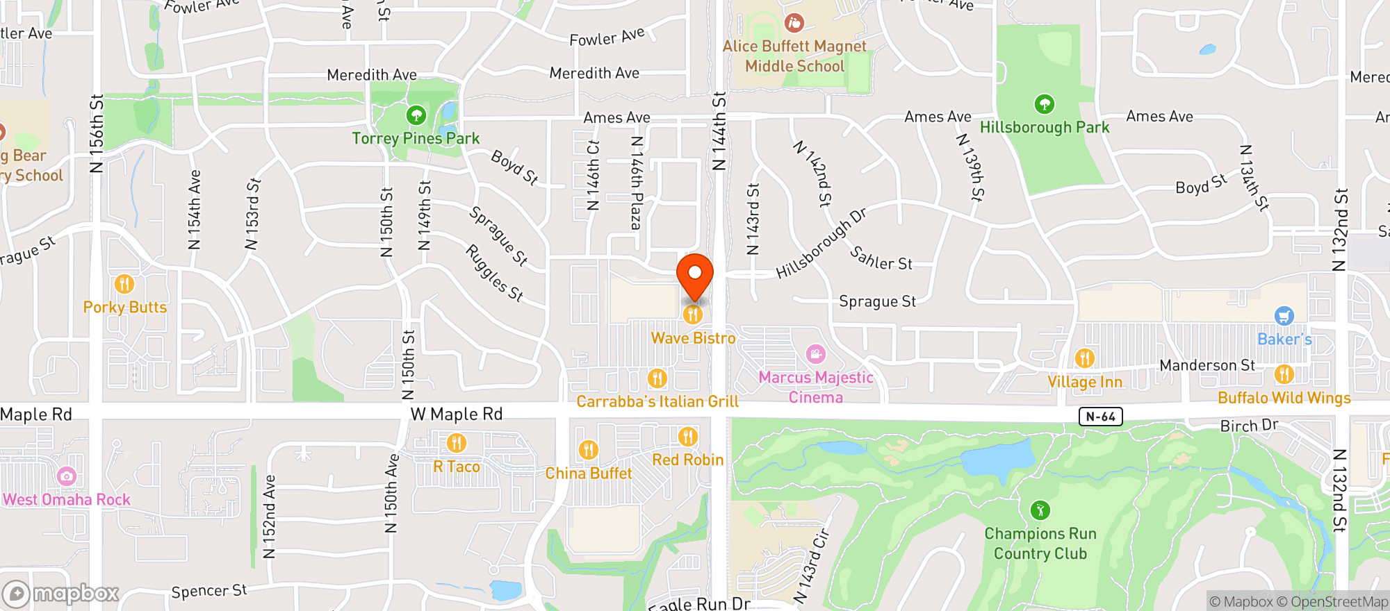 Map showing Generation V - Northwest Omaha