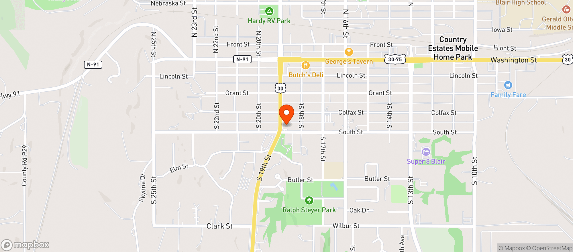 Map showing Taylor S 03