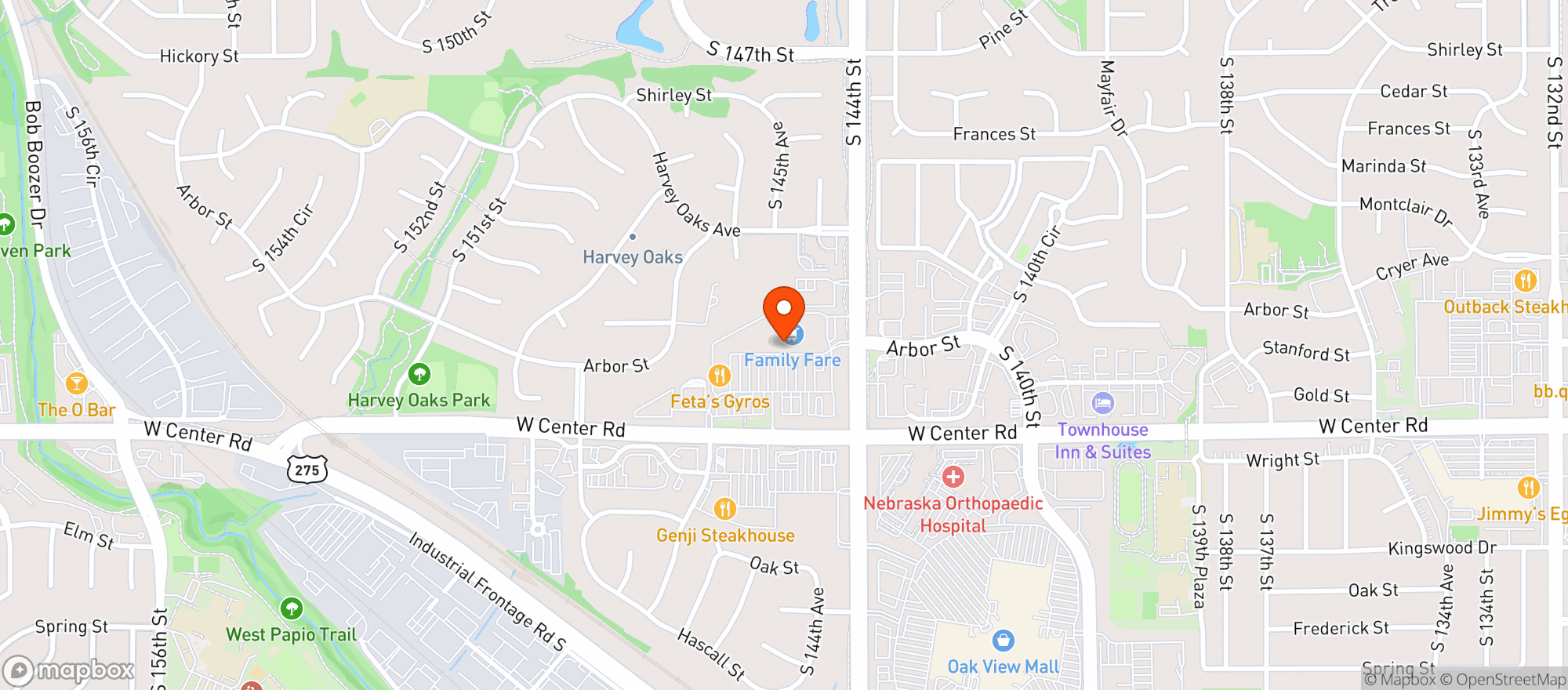 Map showing Family Fare Supermarket