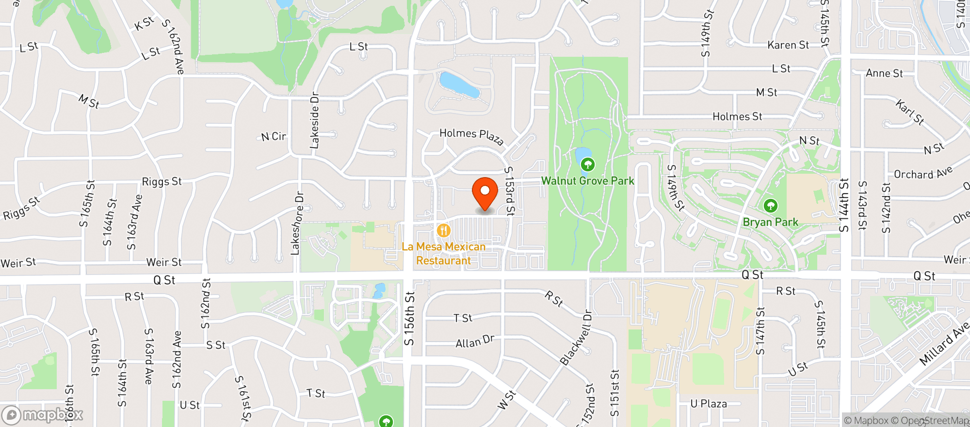 Map showing Brewskys Food & Spirit