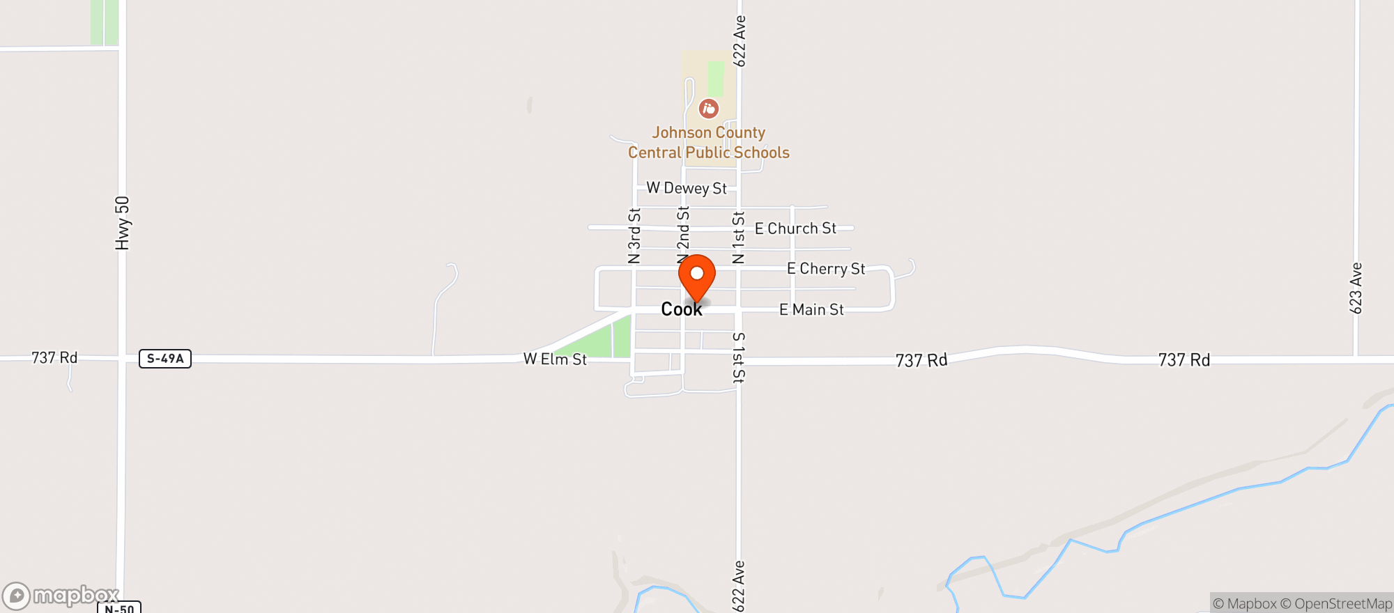 Map showing Branding Iron