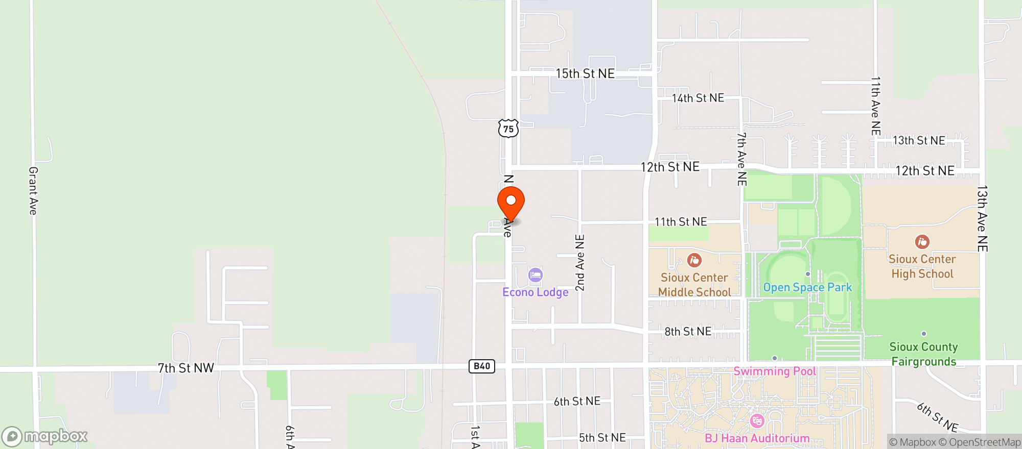 Map showing SIOUX SUPER CTR