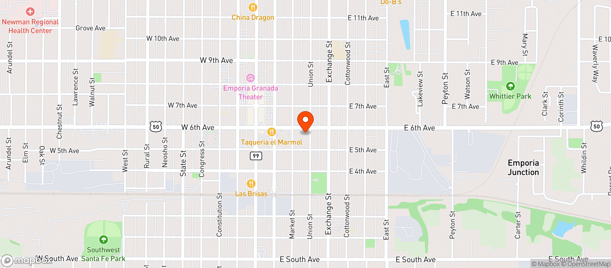Map showing Union Street Social