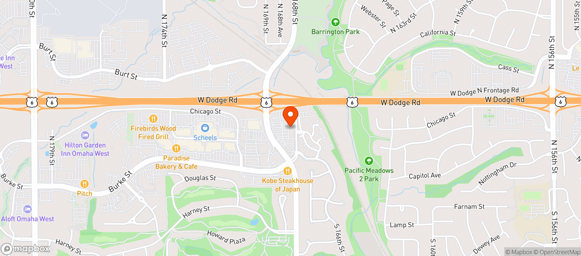 Map showing Voodoo Lounge