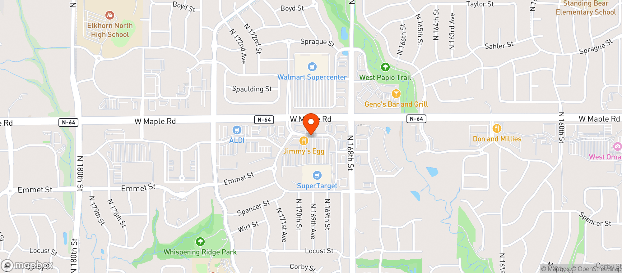 Map showing Target