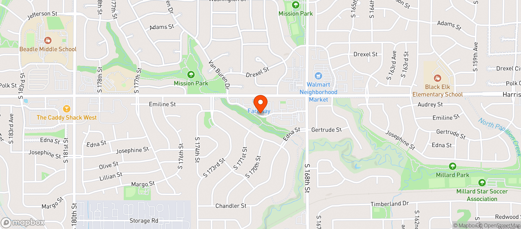 Map showing Fareway