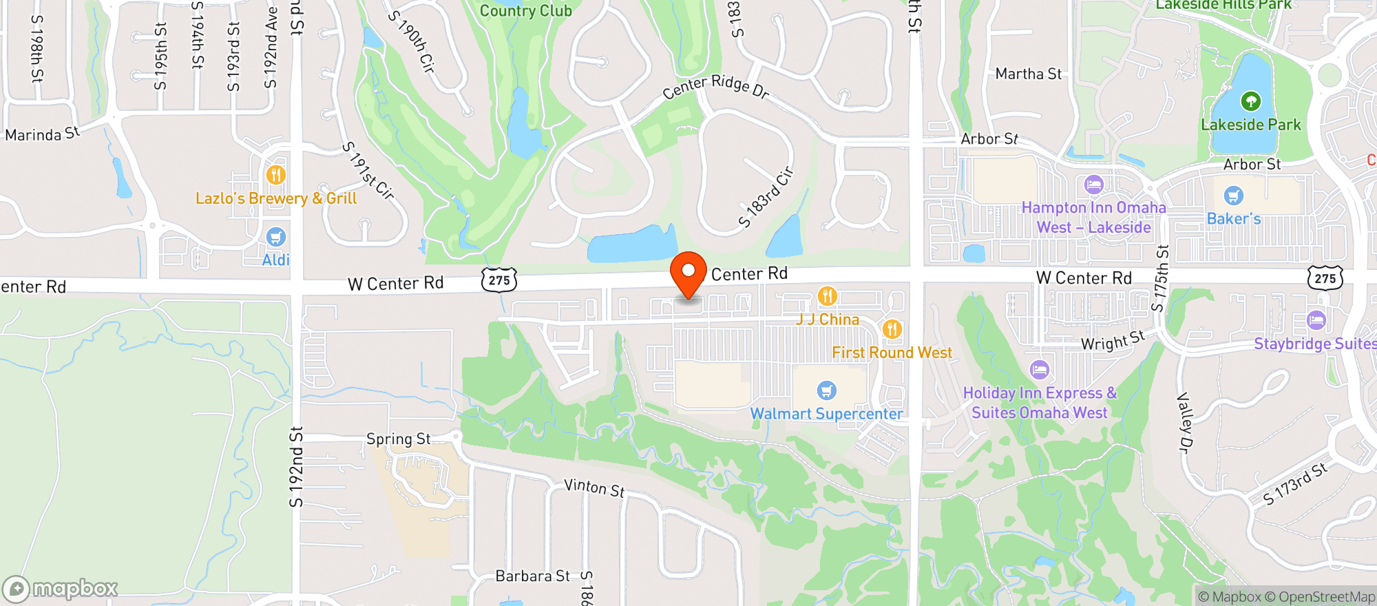 Map showing 42 Degrees - Wright St.