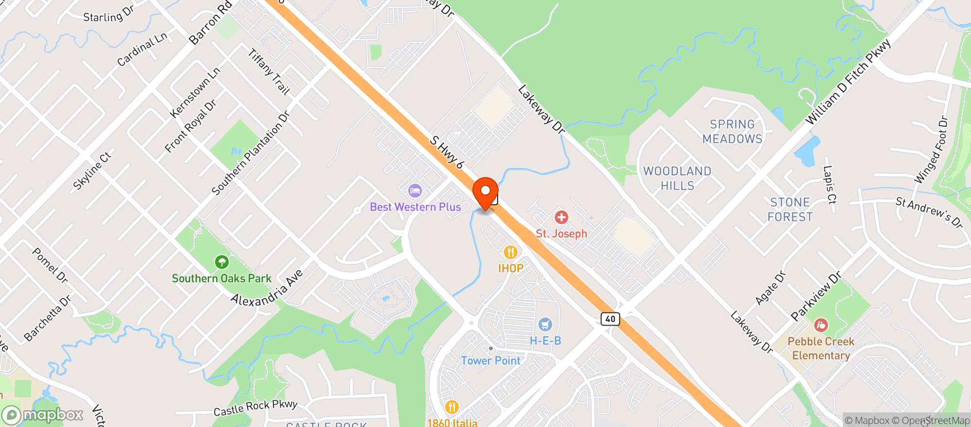 Map showing Napa Flats Bistro #0