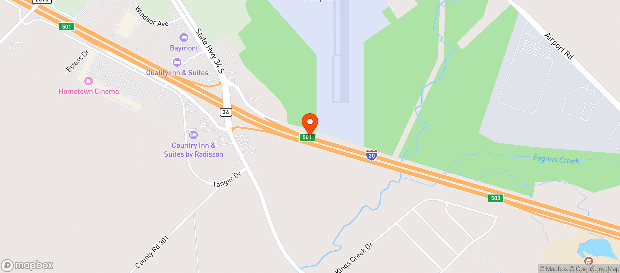 Map showing Boos Beverage Center