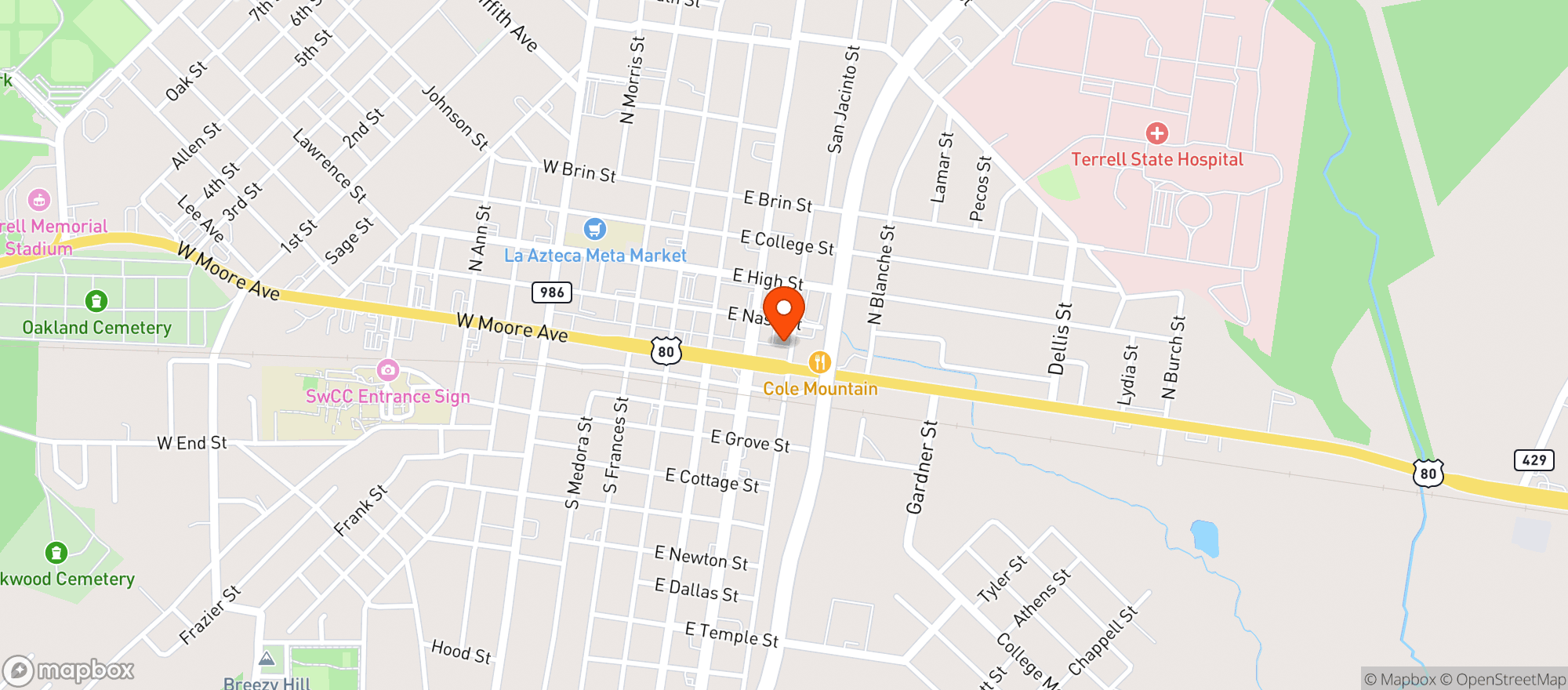 Map showing Elevate One Tx Llc