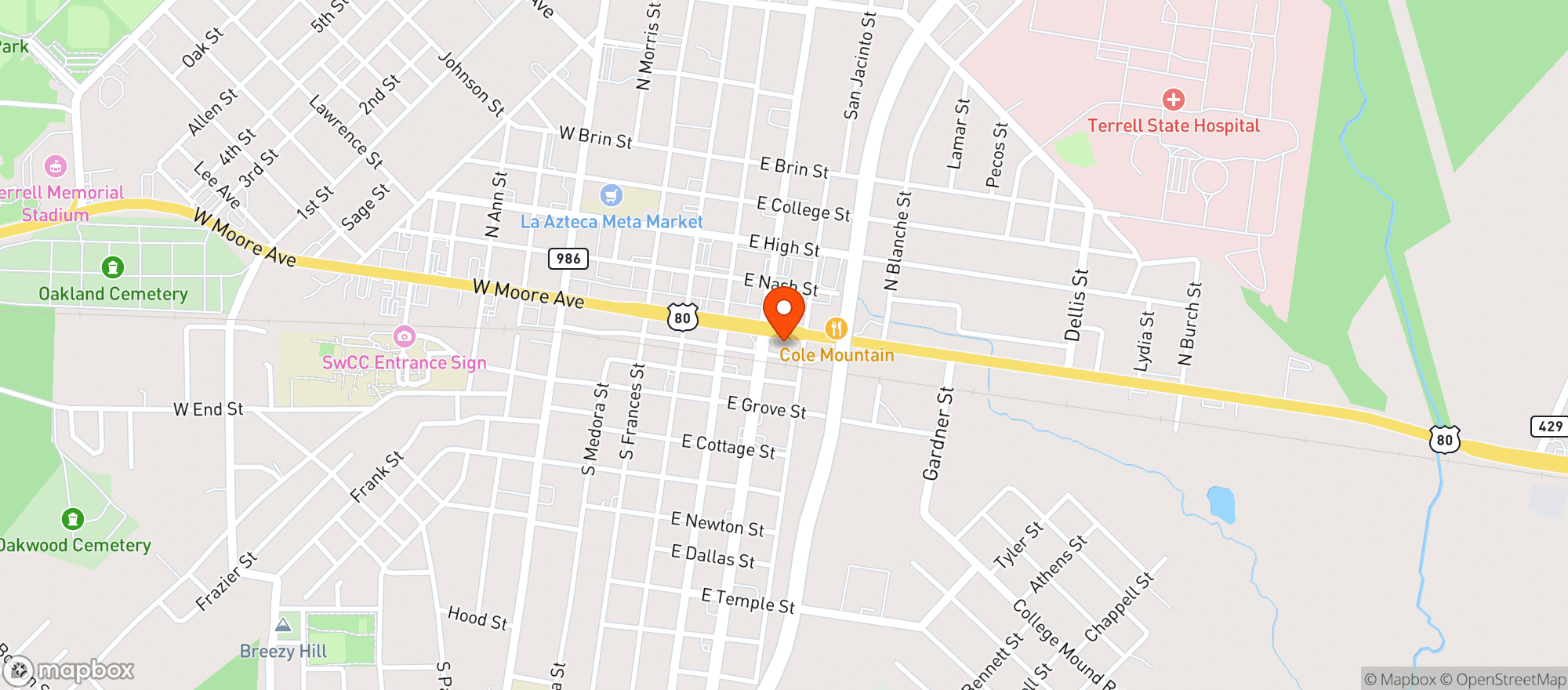 Map showing FOOD MART