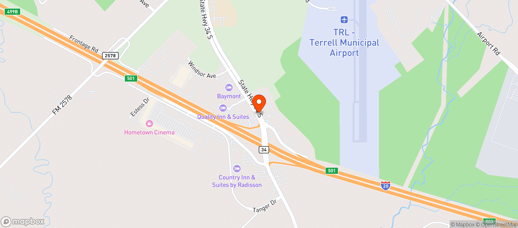 Map showing Quiktrip