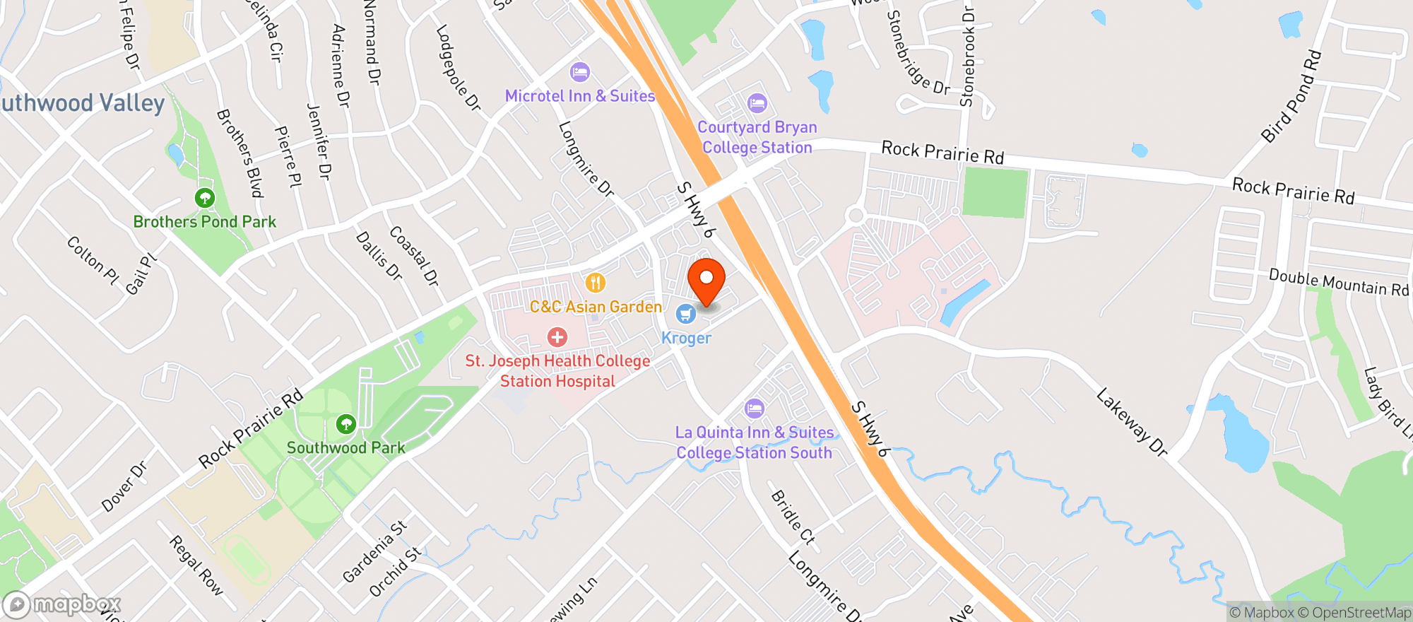 Map showing American Shaman College Station