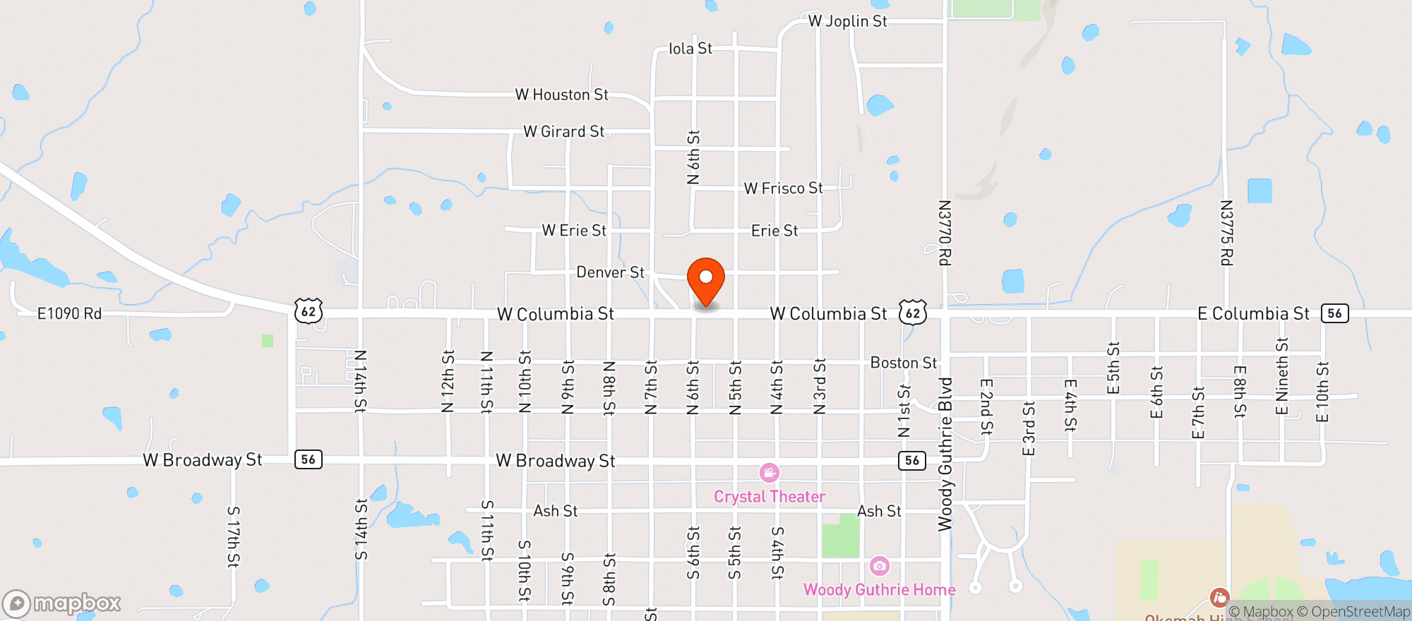 Map showing Highway Liquor Store