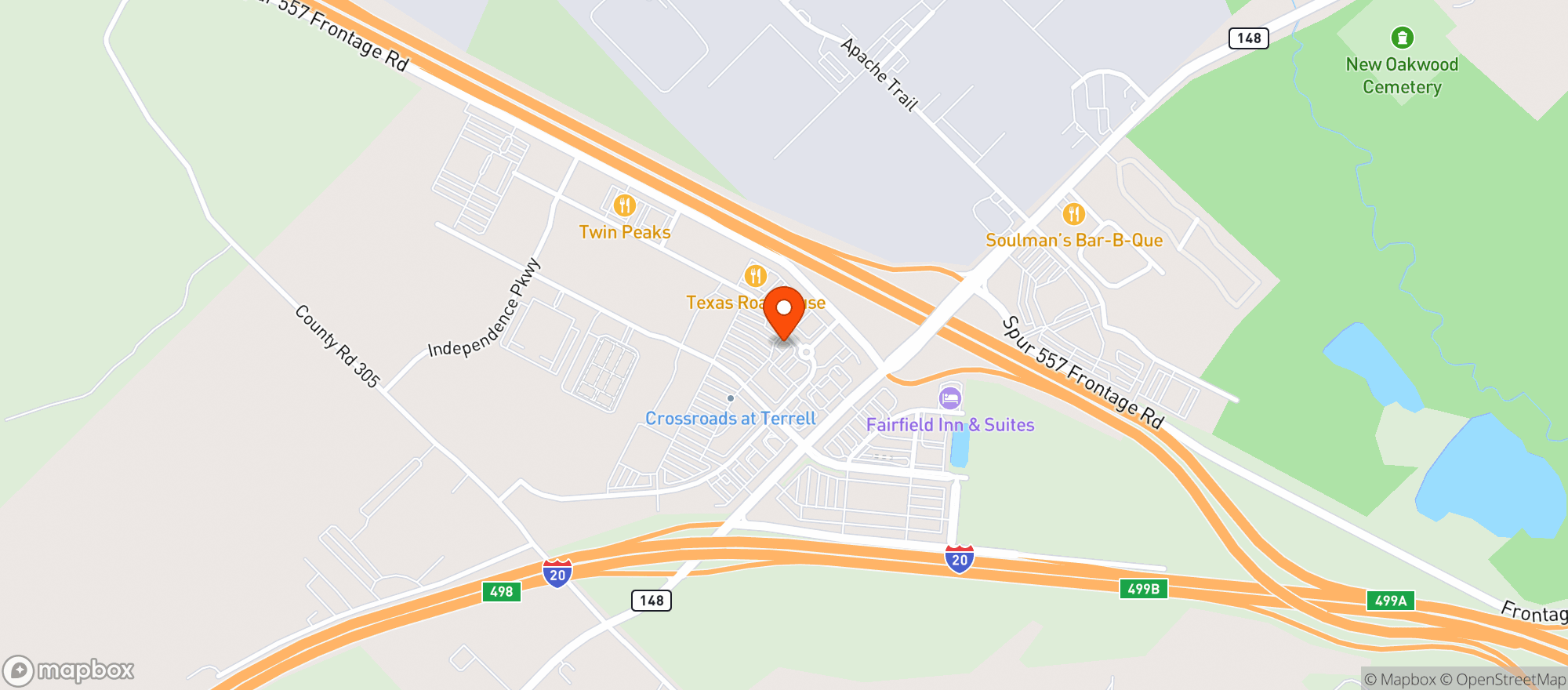 Map showing Buffalo Wild Wings Gril #4160