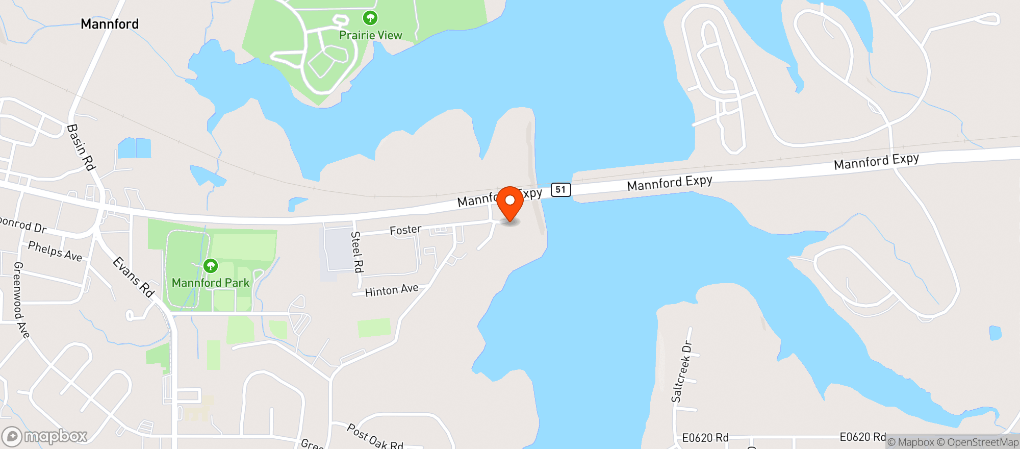 Map showing Caps Steakhouse