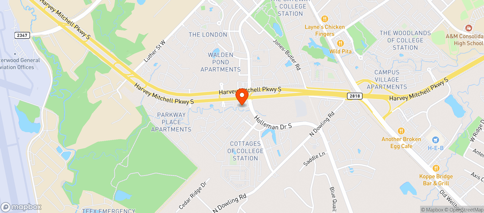 Map showing Rock 'N Roll It - College Station
