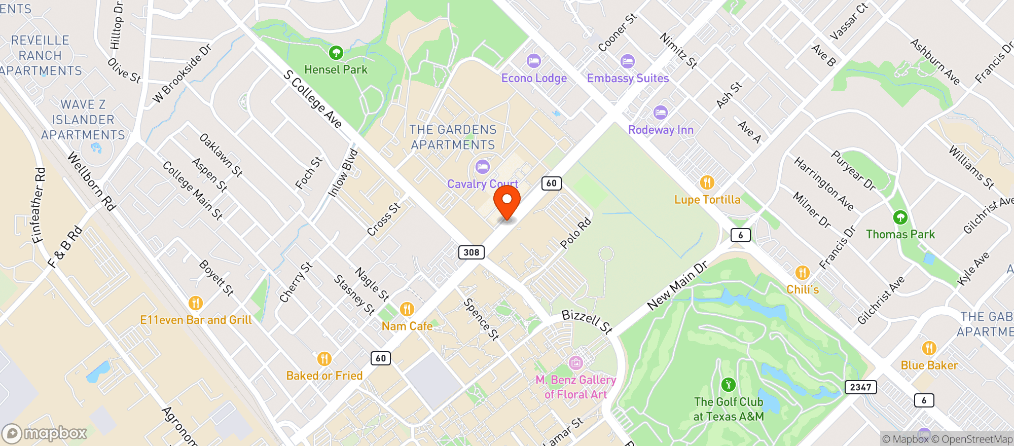 Map showing Reds Ice House