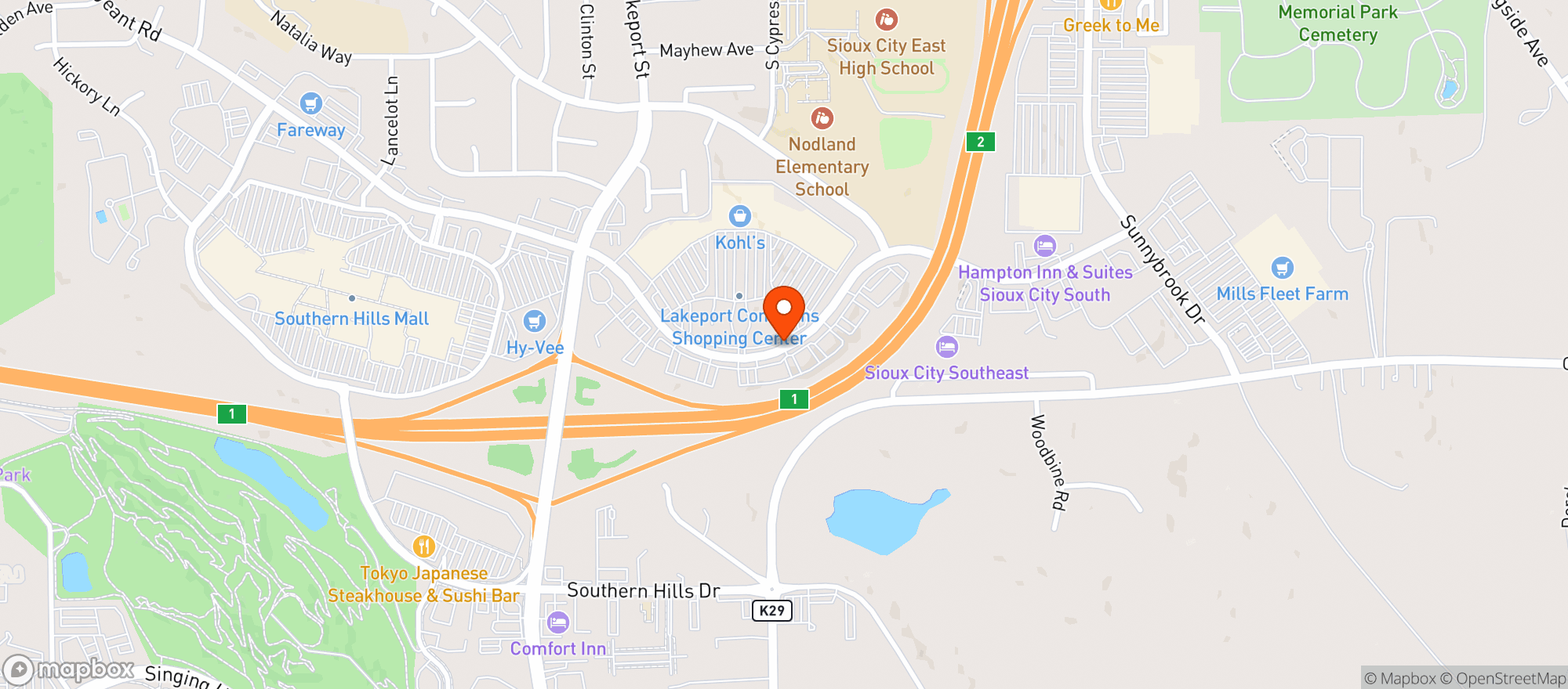 Map showing Buffalo Wild Wings Gril #160