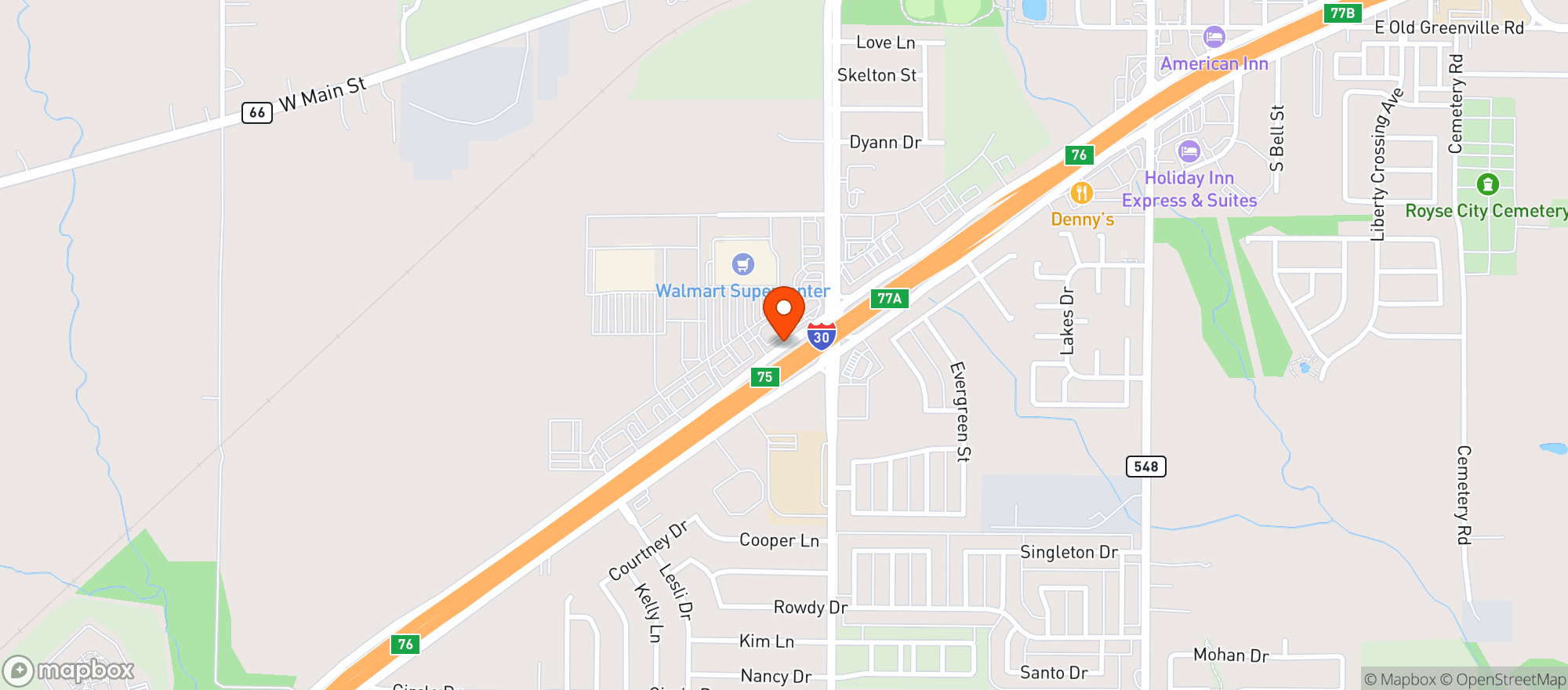 Map showing Walmart Supercenter