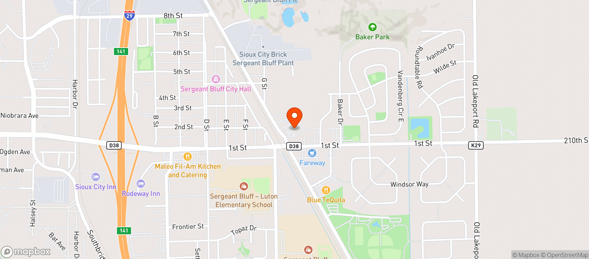 Map showing Kwik Star #1737