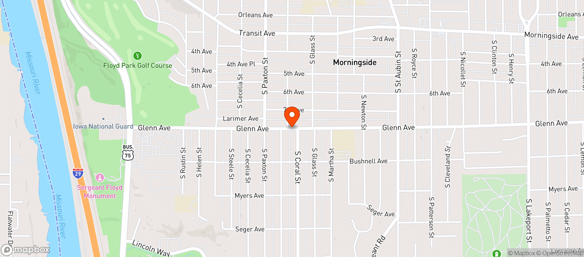 Map showing Sargs Mini Mart
