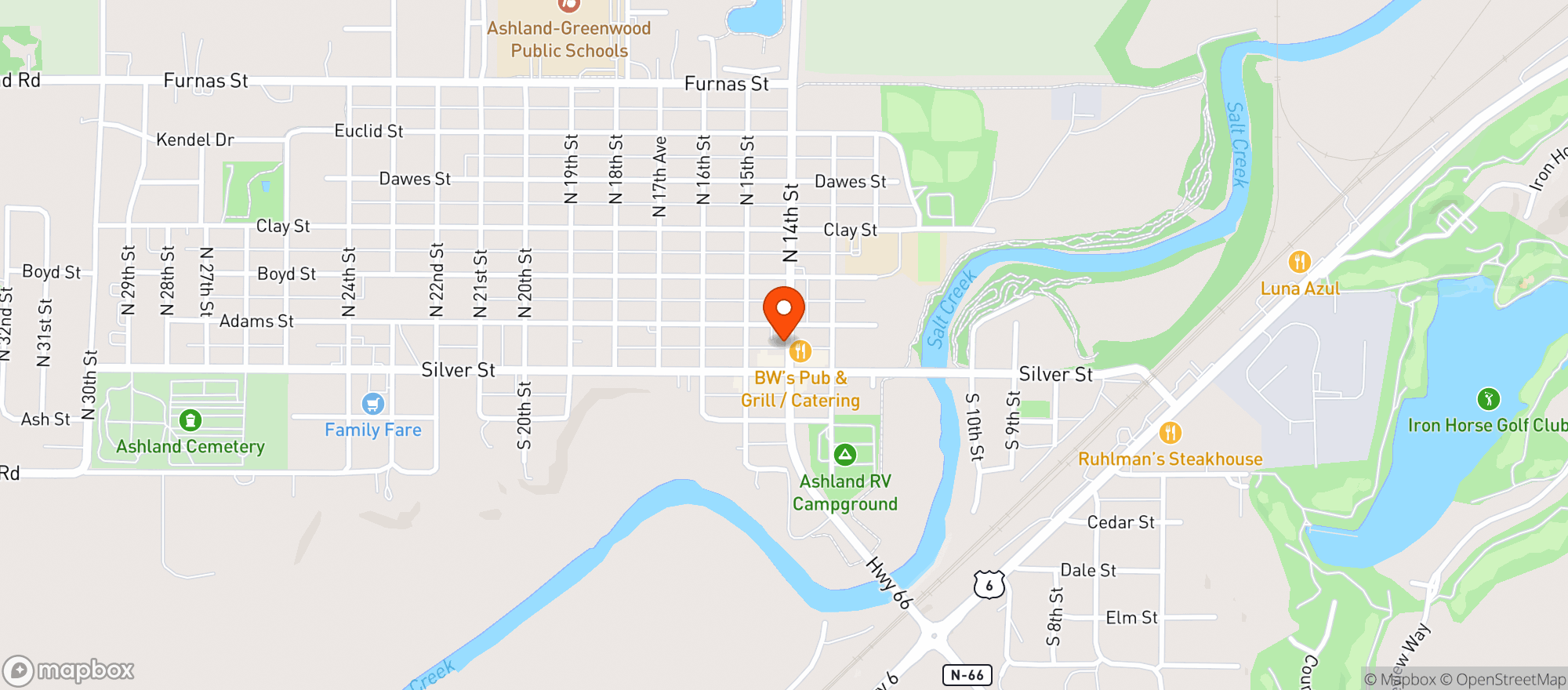 Map showing Fariner Bakery