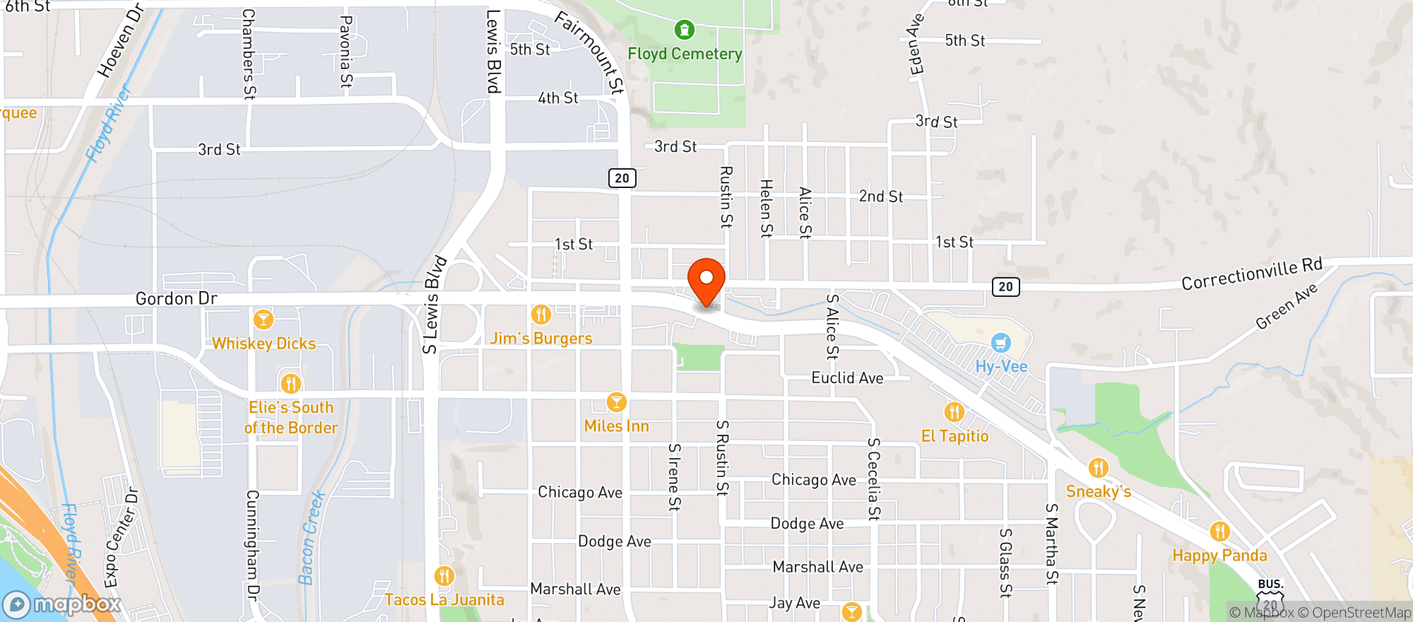Map showing Select Mart