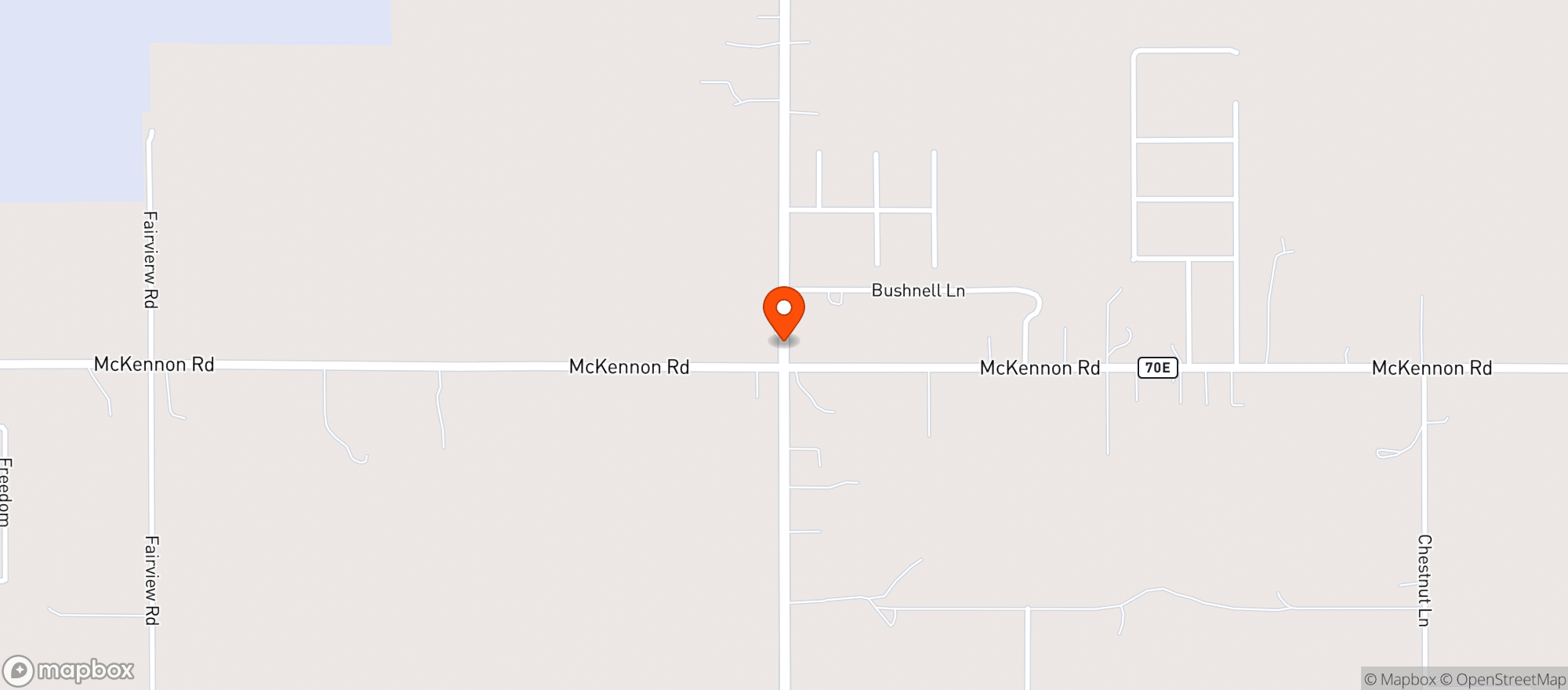 Map showing Bushnell Corner