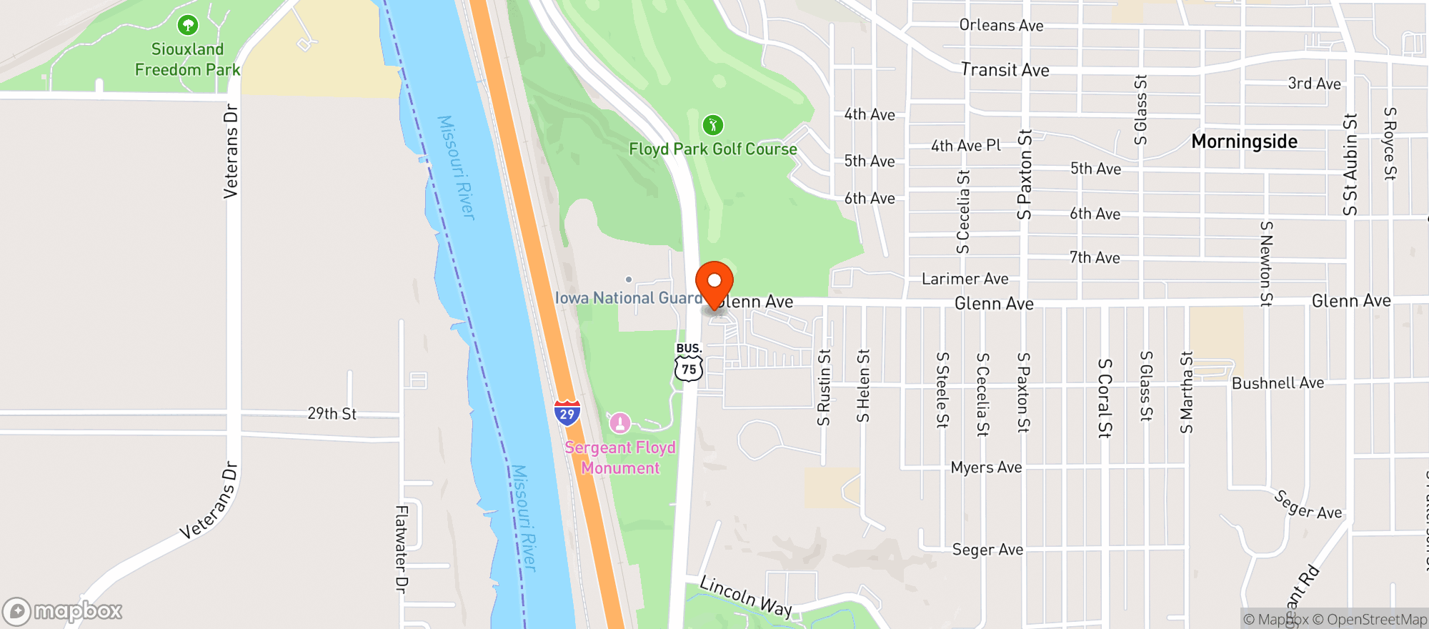Map showing Kwik Star #1293