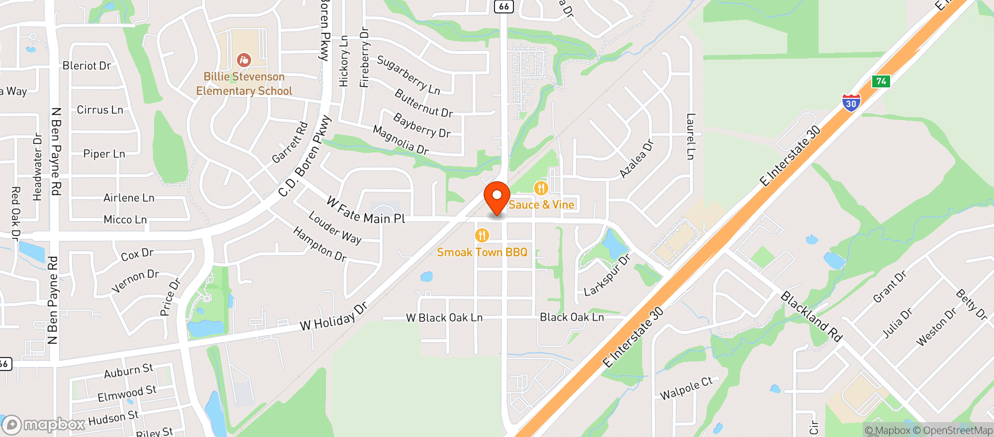Map showing Beer Me Taproom