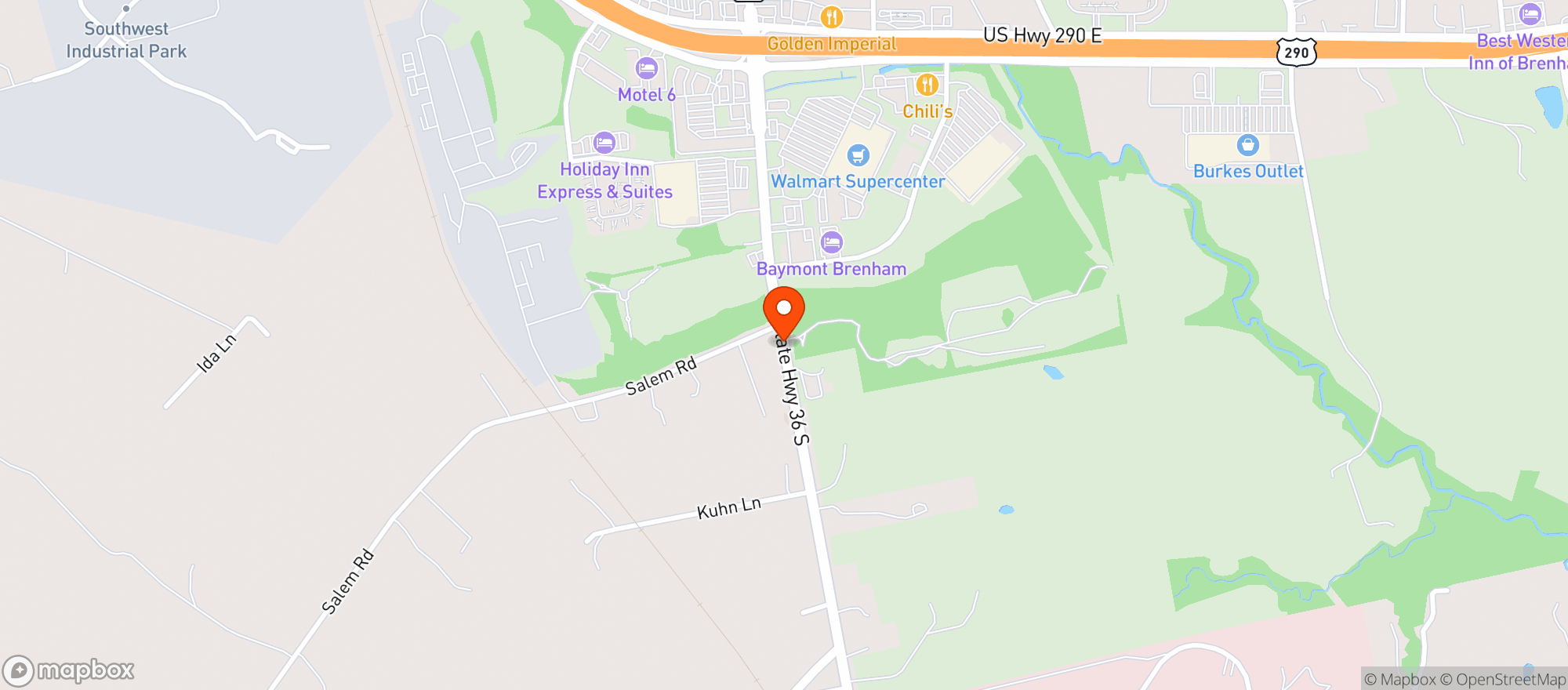Map showing Stop N Bye