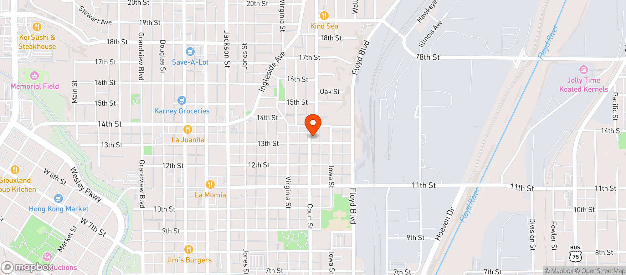 Map showing Martys Tap B