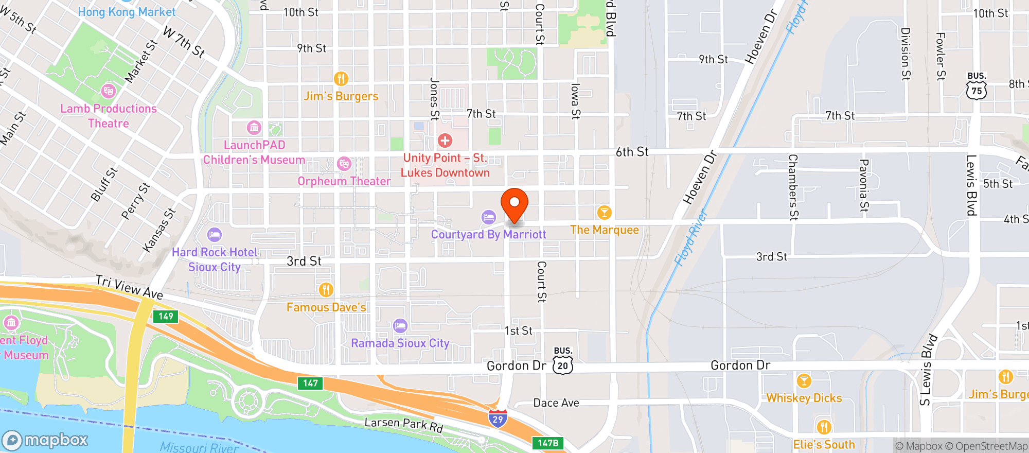 Map showing Soho