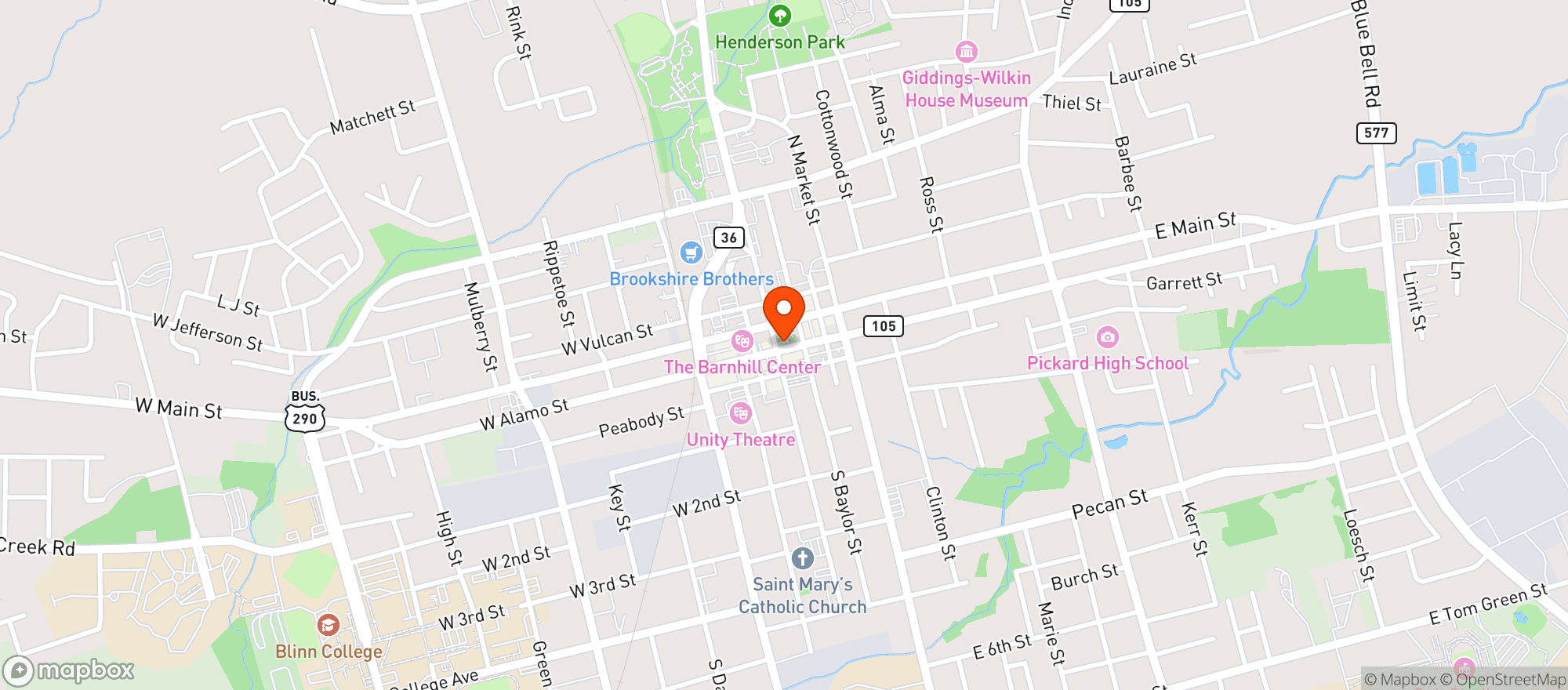 Map showing SPEC's - Brenham