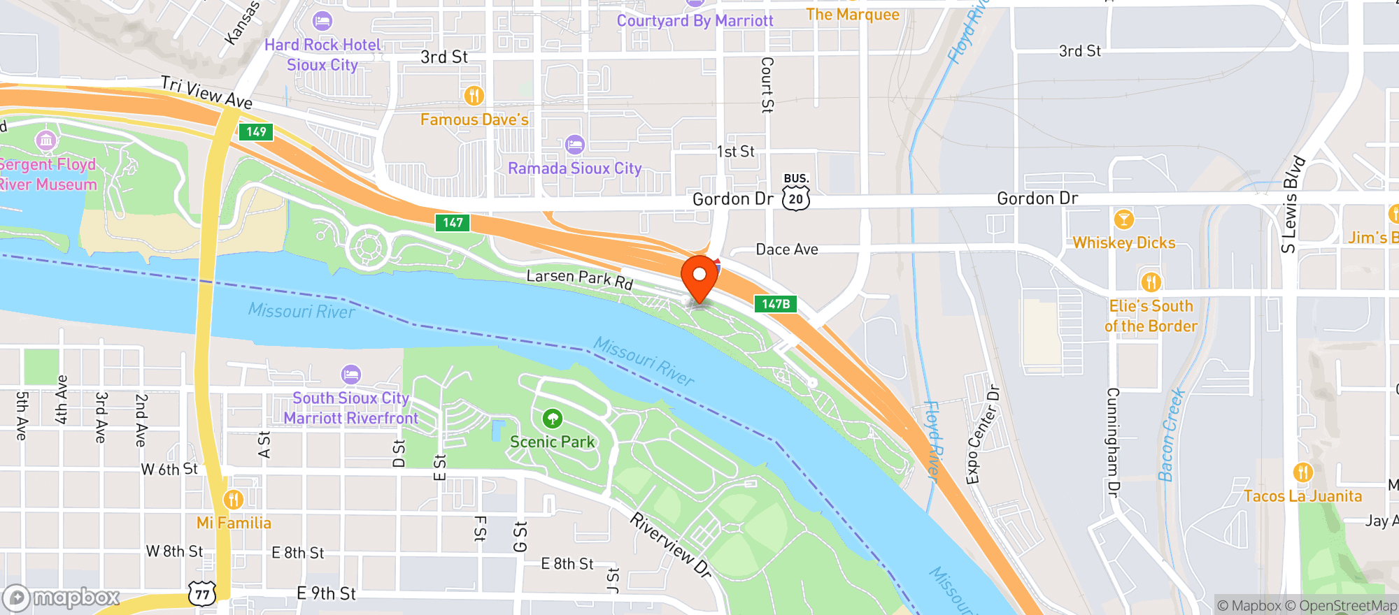 Map showing Crave