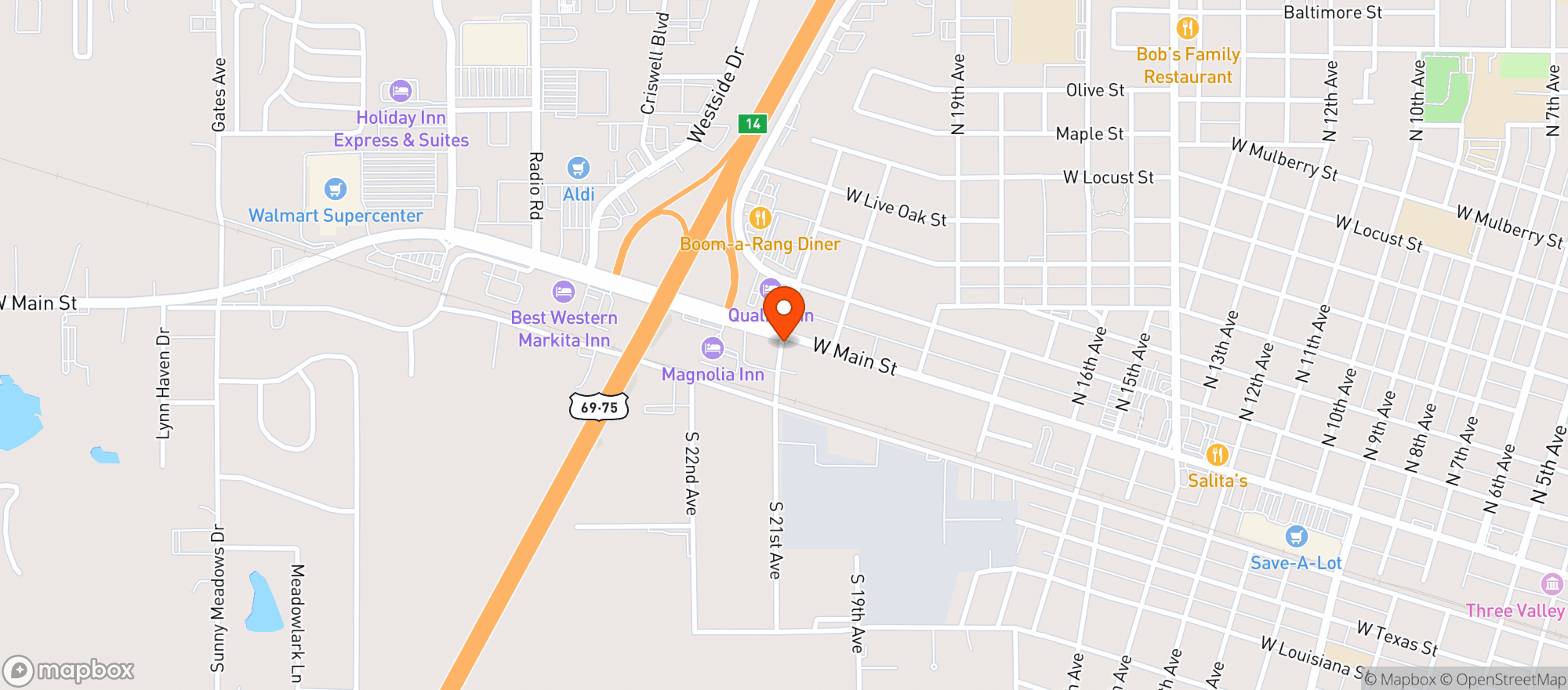 Map showing Discount Liquor