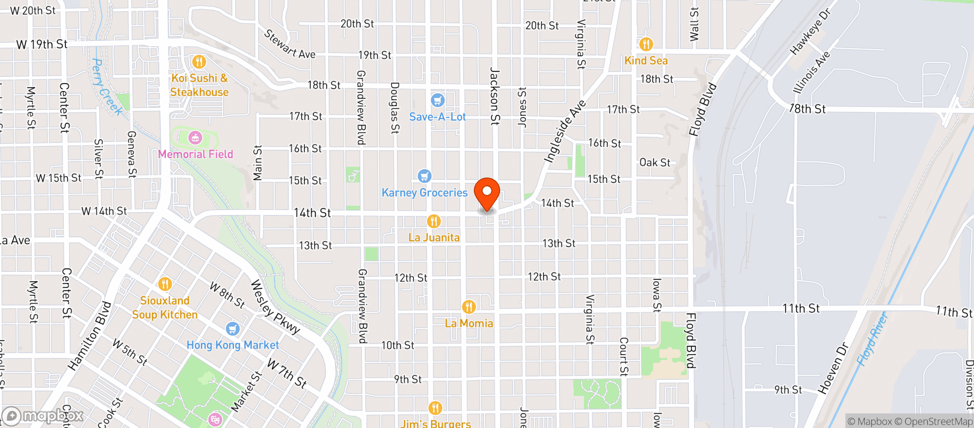 Map showing Select Mart