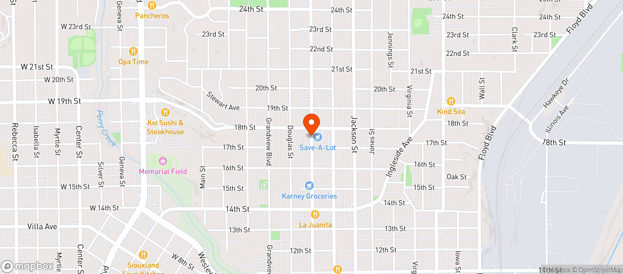 Map showing Save A Lot