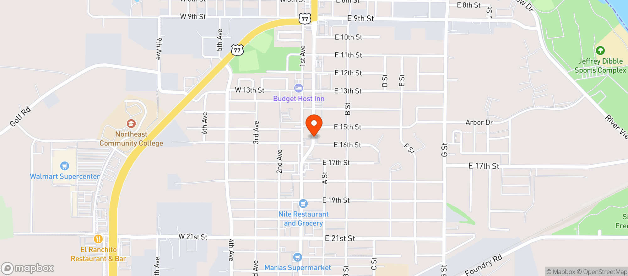Map showing Mi Rancherita